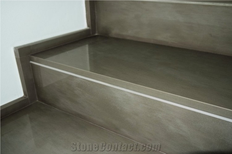 Jaipur B Dark Quartzite Steps and Risers, Grey Quartzite Stairs, Stair Risers