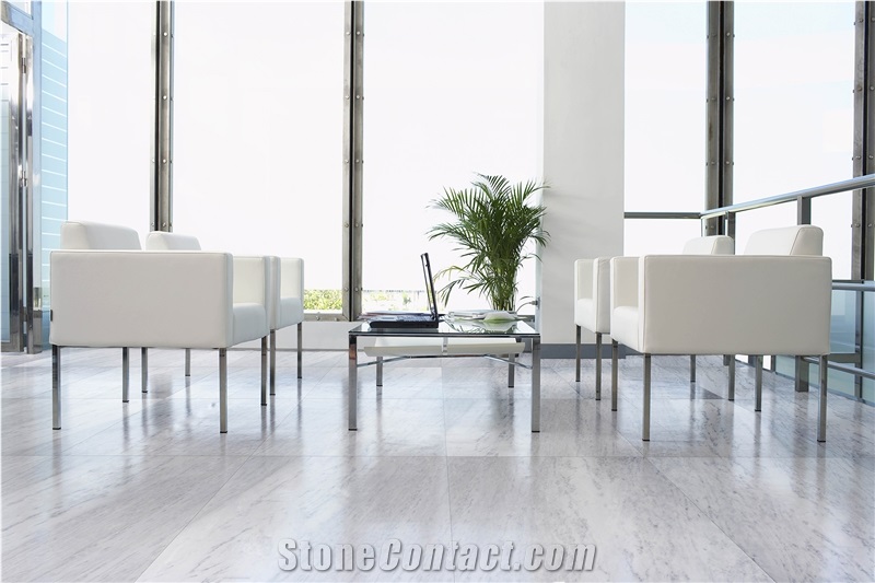Branco Cachoeiro Marble Floor Application Project