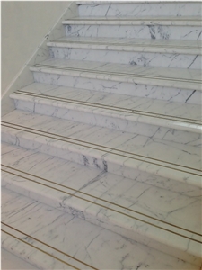 Bianco Carrara Extra Marble Staircase