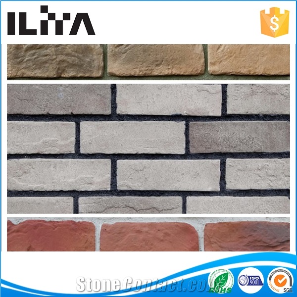 Yld-15009 Grey Thin Bricks Artificial Stone Veneer