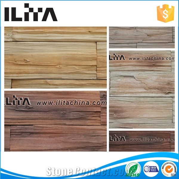 Yld-22003 Wooden Stone Wall Cladding