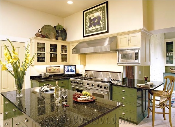 Cheap Olive Green Granite Kitchen Countertops