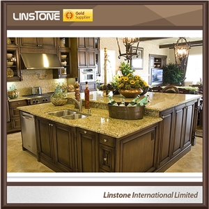 Cheap Price Polished St. Cecilia Amber Granite Kitchen Countertop