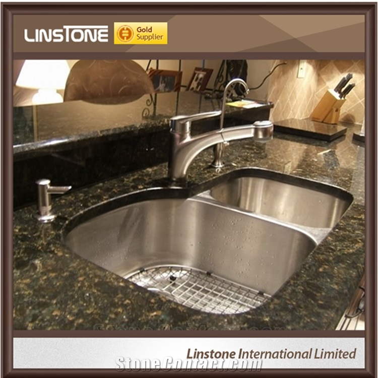 Cheap Price Polished Surface Ubatuba Granite Kitchen Countertops