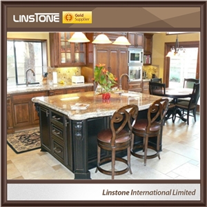 Crema Bordeaux Granite Kitchen Countertops