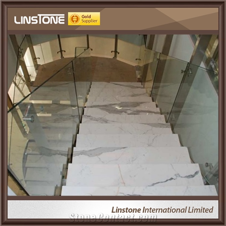 High Quality Statuario Marble Stair