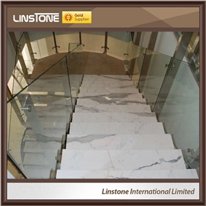 High Quality Statuario Marble Stair