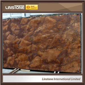 Polished Surface Juparana Bordeaux Granite Kitchen Countertops