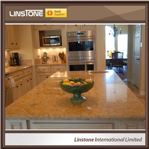 Polished Surface Kashmir Gold Granite Kitchen Countertops
