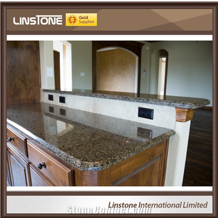 Polished Surface Tropic Brown Granite Kitchen Countertops