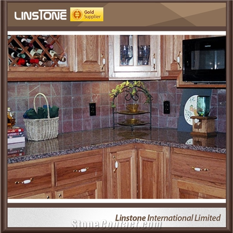 Polished Surface Tropic Brown Granite Kitchen Countertops