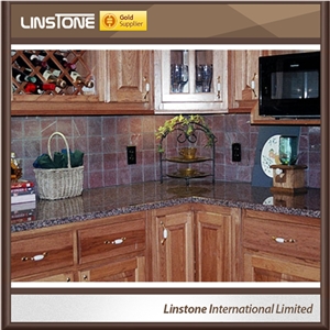 Polished Surface Tropic Brown Granite Kitchen Countertops