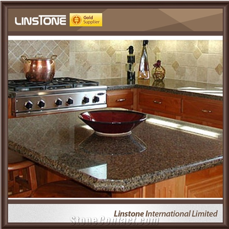 Polished Surface Tropic Brown Granite Kitchen Countertops