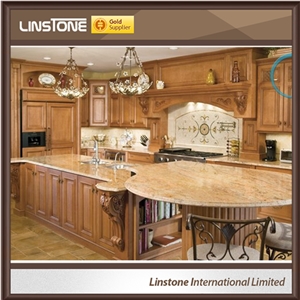 Polished Vyara Juparana Granite Kitchen Countertop