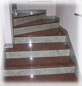 Multicolor Red Granite Steps
