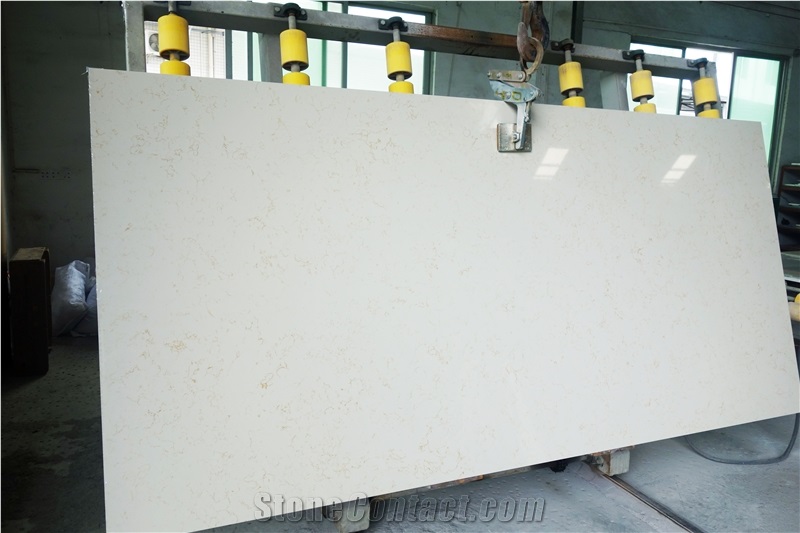 New Product Yellow Quartz Stone Tile & Slab Engineered Stone