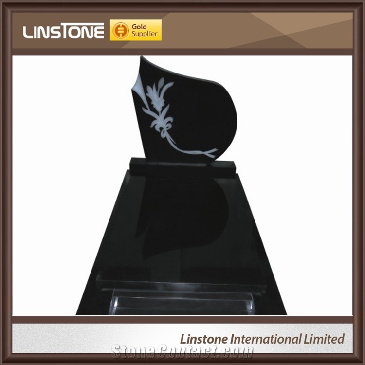 Absolute Black Granite Cheap Cemetery Tombstones & Headstone