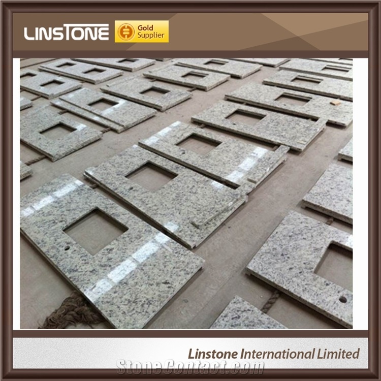 White Rose Granite Solid Surface Bathroom Vanity Tops