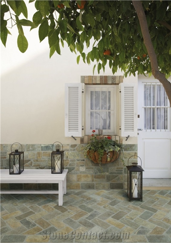Castleton Cream- Rustic Stone Wall Cladding Ledger Stone