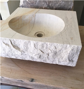 Wash Basin Made from Sandstone