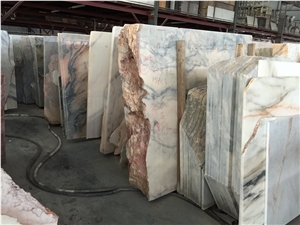 Batik Light Marble Polished Slabs & Tiles, Pink Polished Marble Floor Covering Tiles