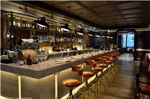 Affordable Modern Luxury Solid Surface Led Bar Counter