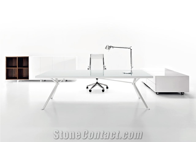 Black Marble Office Desk Modern