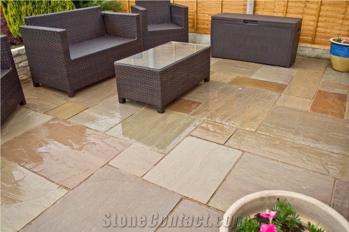Autumn Brown Sandstone Terrace Pattern