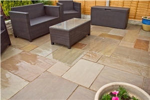 Autumn Brown Sandstone Terrace Pattern