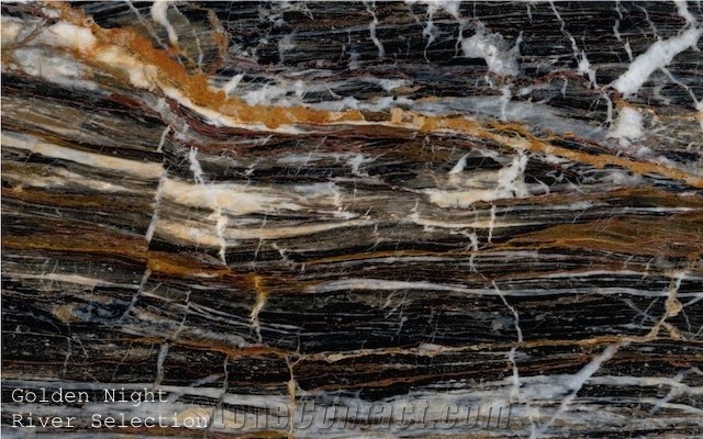 Golden Night Marble Blocks