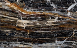 Golden Night Marble Blocks