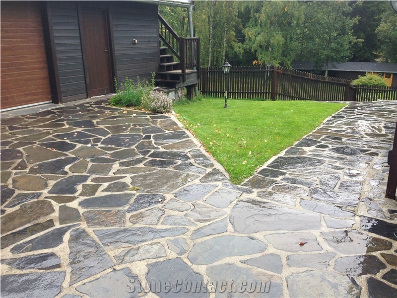 Dark Grey Slate Flagstone