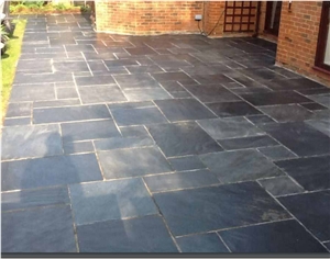 Dark Grey Slate Roman Pattern Patio Pavement
