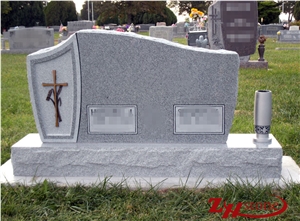 American Style Good Quality Sesame White/ G603 Granite Upright Double Monuments/ Monument Design/ Western Style Monuments/ Gravestone/ Custom Monuments