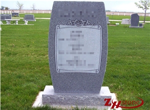 American Style Straight Top Sesame White/ G603 Granite Single Monuments/ Upright Monuments/ Headstones/ Monument Design/ Gravestone