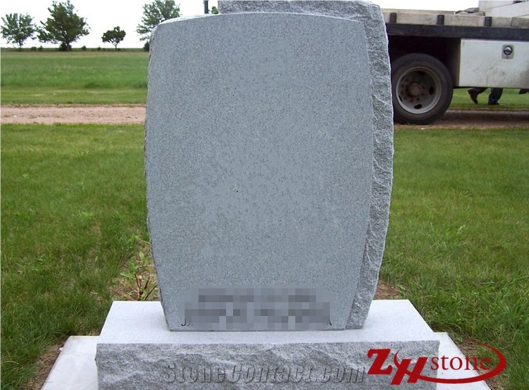 Cheap Price Custom Upright Sesame White/ G603 Granite Tombstone Design/ Western Style Monuments/ Upright Monuments/ Headstones/ Monuments Design