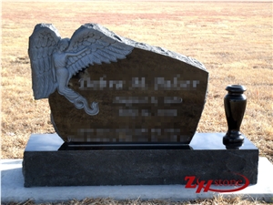 Cheap Price Custom Upright Sesame White/ G603 Granite Tombstone Design/ Western Style Monuments/ Upright Monuments/ Headstones/ Monuments Design
