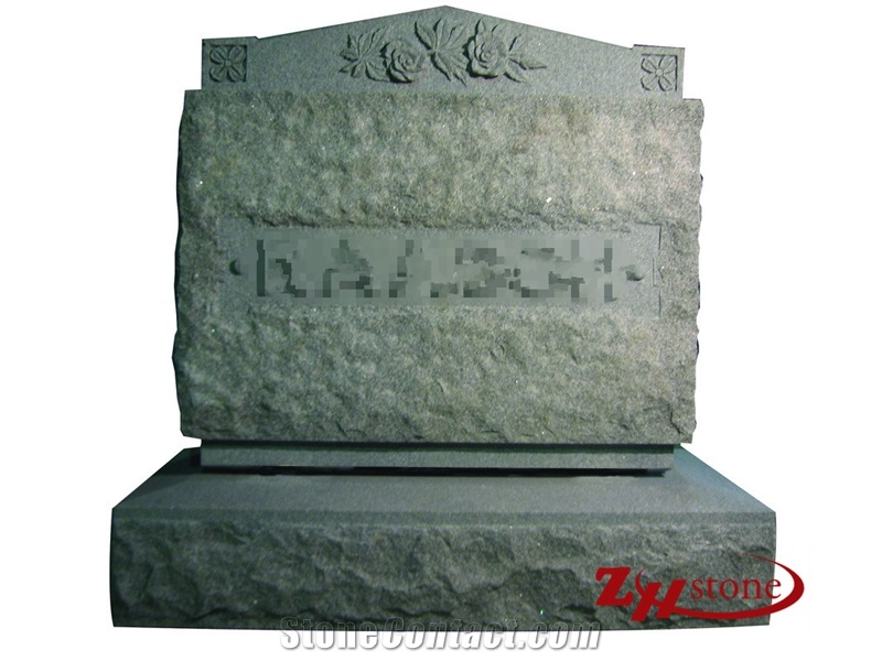 Cheap Price Custom Upright Sesame White/ G603 Granite Tombstone Design/ Western Style Monuments/ Upright Monuments/ Headstones/ Monuments Design