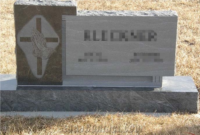Cheap Price Straight Style with Cross Morning Mist Granite Western Style Tombstones/ Cross Tombstones/ Headstones/ Gravestone/ Custom Monuments
