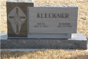 Cheap Price Straight Style with Cross Morning Mist Granite Western Style Tombstones/ Cross Tombstones/ Headstones/ Gravestone/ Custom Monuments