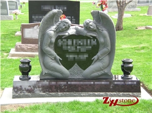 Cheap Price Straight Style with Cross Morning Mist Granite Western Style Tombstones/ Cross Tombstones/ Headstones/ Gravestone/ Custom Monuments