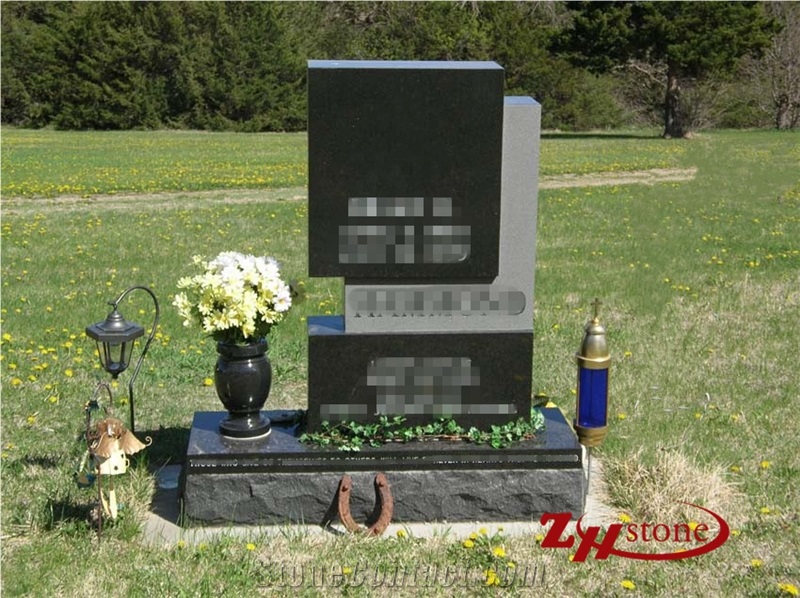 Cheap Price Straight Style with Cross Morning Mist Granite Western Style Tombstones/ Cross Tombstones/ Headstones/ Gravestone/ Custom Monuments