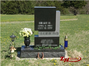 Cheap Price Straight Style with Cross Morning Mist Granite Western Style Tombstones/ Cross Tombstones/ Headstones/ Gravestone/ Custom Monuments