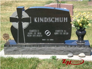 Cheap Price Straight Style with Cross Morning Mist Granite Western Style Tombstones/ Cross Tombstones/ Headstones/ Gravestone/ Custom Monuments