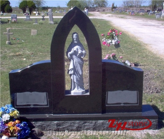 Good Quality Angel with Double Polished Sesame White/ G603 Granite Engraved Headstones/ Tombstone Design/ Western Style Tombstones/ Heart Tombstones/ Angel Monuments
