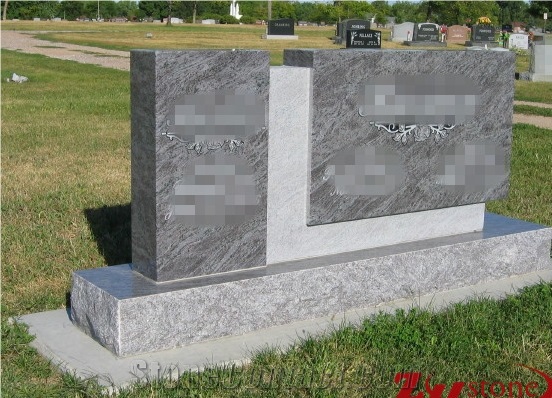 Good Quality Flat Top Custom Desing Vizag Blue/ Bahama Blue Granite Tombstone Design/ Upright Monuments/ Single Monuments/ Upright Monuments/ Gravestone