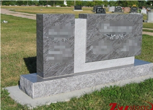 Good Quality Flat Top Custom Desing Vizag Blue/ Bahama Blue Granite Tombstone Design/ Upright Monuments/ Single Monuments/ Upright Monuments/ Gravestone