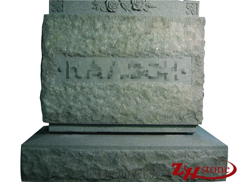 Good Quality Flat Top Custom Desing Vizag Blue/ Bahama Blue Granite Tombstone Design/ Upright Monuments/ Single Monuments/ Upright Monuments/ Gravestone