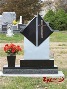 Good Quality Oval Upright with Tearing Angel Engraving Sesame White/ G603 Granite Upright Monuments/ Engraved Tombstones/ Engraved Headstones/ Angel Monuments/ Custom Monuments