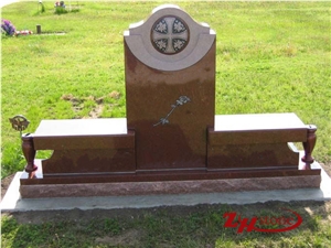 Good Quality Oval Upright with Tearing Angel Engraving Sesame White/ G603 Granite Upright Monuments/ Engraved Tombstones/ Engraved Headstones/ Angel Monuments/ Custom Monuments